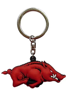 Arkansas Razorbacks PVC Keychain - Red