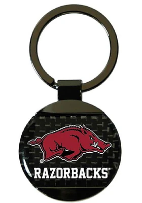 Arkansas Razorbacks Carbon Fiber Keychain - Red