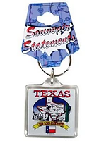 Texas Map Keychain - Blue