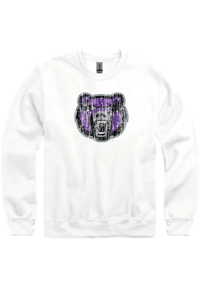 Central Arkansas Bears Mens White Team Logo Long Sleeve Crew Sweatshirt