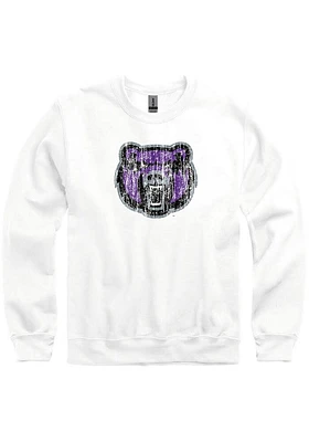 Central Arkansas Bears Mens White Team Logo Long Sleeve Crew Sweatshirt