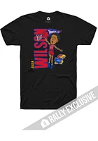 Jalen Wilson Kansas Jayhawks Black Basketball Player Caricature Short Sleeve Fashion T Shir..