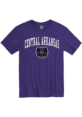 Central Arkansas Bears Purple Arch Mascot Short Sleeve T Shirt
