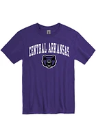Central Arkansas Bears Purple Arch Mascot Short Sleeve T Shirt