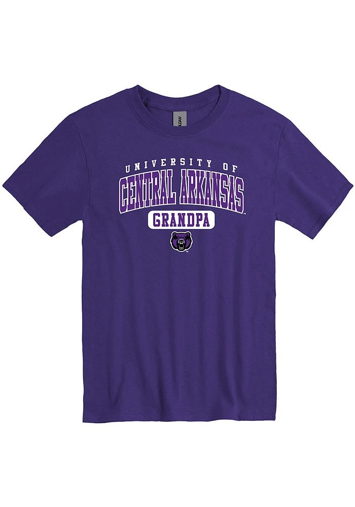 Central Arkansas Bears Purple Grandpa Number One Short Sleeve T Shirt