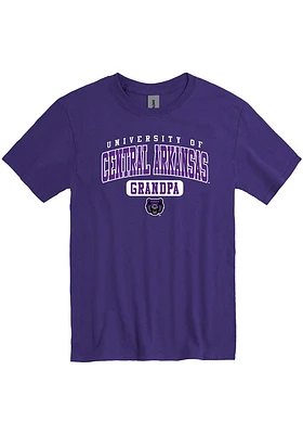 Central Arkansas Bears Purple Grandpa Number One Short Sleeve T Shirt