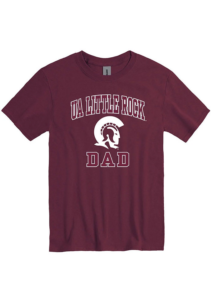 U of A at Little Rock Trojans Maroon Dad Number One Short Sleeve T Shirt