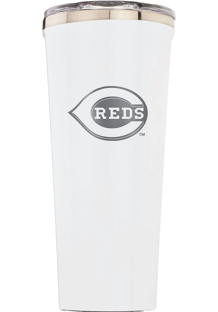 Cincinnati Reds Corkcicle Triple Insulated Stainless Steel Tumbler - White