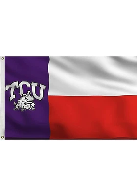 TCU Horned Frogs 3x5 Purple, Red, White Grommet Silk Screen Grommet Flag - Purple