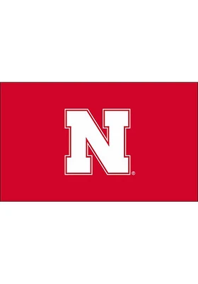 Nebraska Cornhuskers Team Logo Grommet Style Silk Screen Grommet Flag - Red