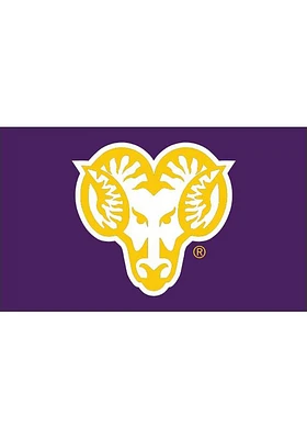 West Chester Golden Rams Team Logo Grommet Silk Screen Grommet Flag - Purple
