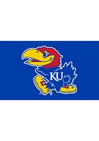 Kansas Jayhawks 3x5 Team Logo Silk Screen Grommet Flag - Blue