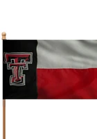 Texas Tech Red Raiders 3x5 State Style Sleeve Silk Screen Grommet Flag - Red