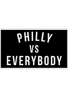 Philadelphia vs Everybody Silk Screen Grommet Flag - Black