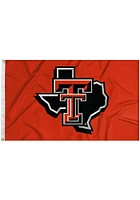 Texas Tech Red Raiders State Shape Silk Screen Grommet Flag - Red