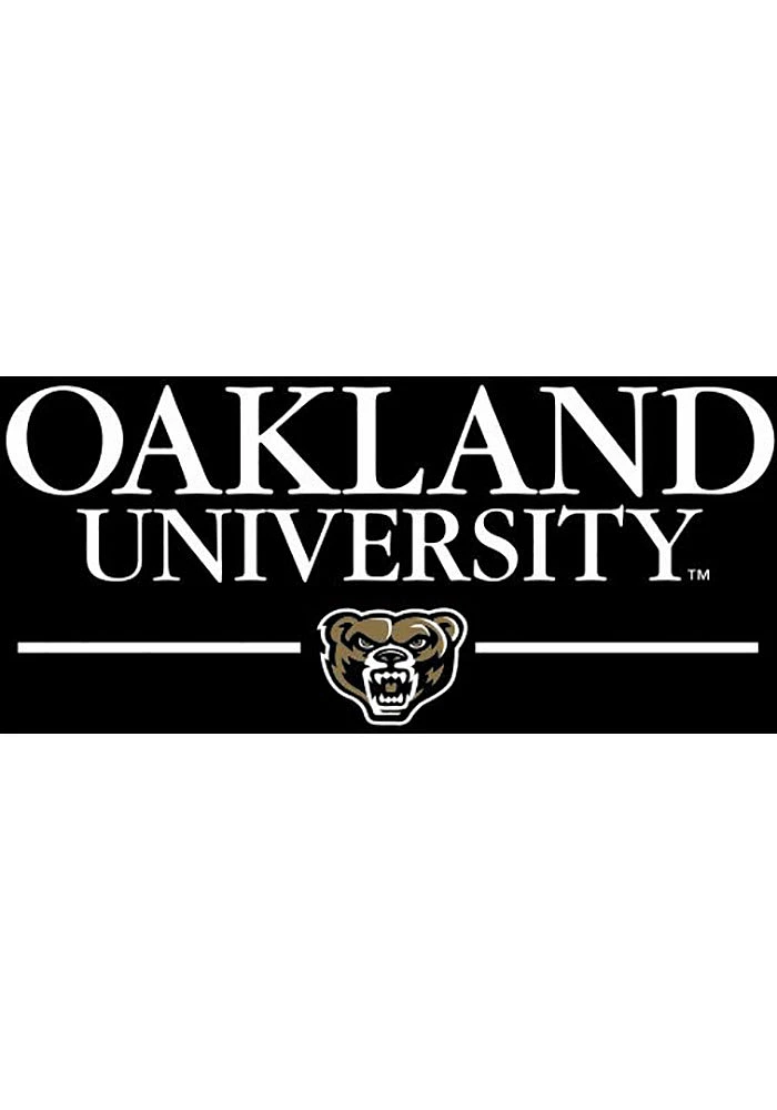 Oakland University Golden Grizzlies 3x5 Grommet Silk Screen Grommet Flag - Black