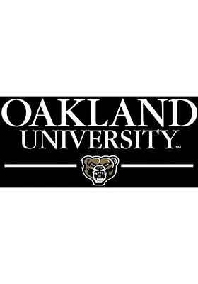 Oakland University Golden Grizzlies 3x5 Grommet Silk Screen Grommet Flag - Black