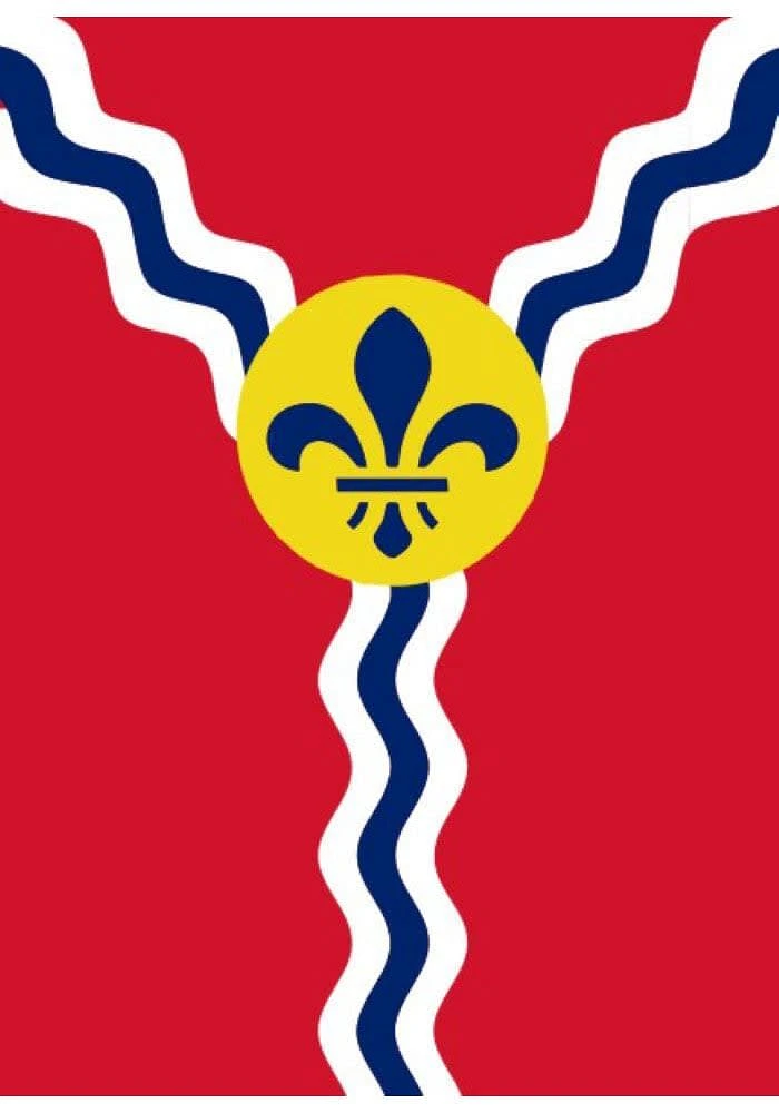 St Louis City of Garden Flag - Red