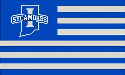 Indiana State Sycamores Americana Blue Silk Screen Grommet Flag - Blue
