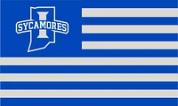 Indiana State Sycamores Americana Blue Silk Screen Grommet Flag - Blue