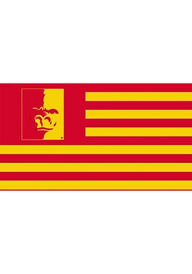 Pitt State Gorillas Nations Red Silk Screen Grommet Flag - Red