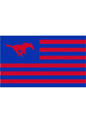 SMU Mustangs Nations Silk Screen Grommet Flag - Red