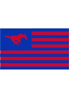 SMU Mustangs Nations Silk Screen Grommet Flag - Red