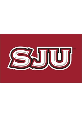 Saint Josephs Hawks Basic Logo Silk Screen Grommet Flag - Black