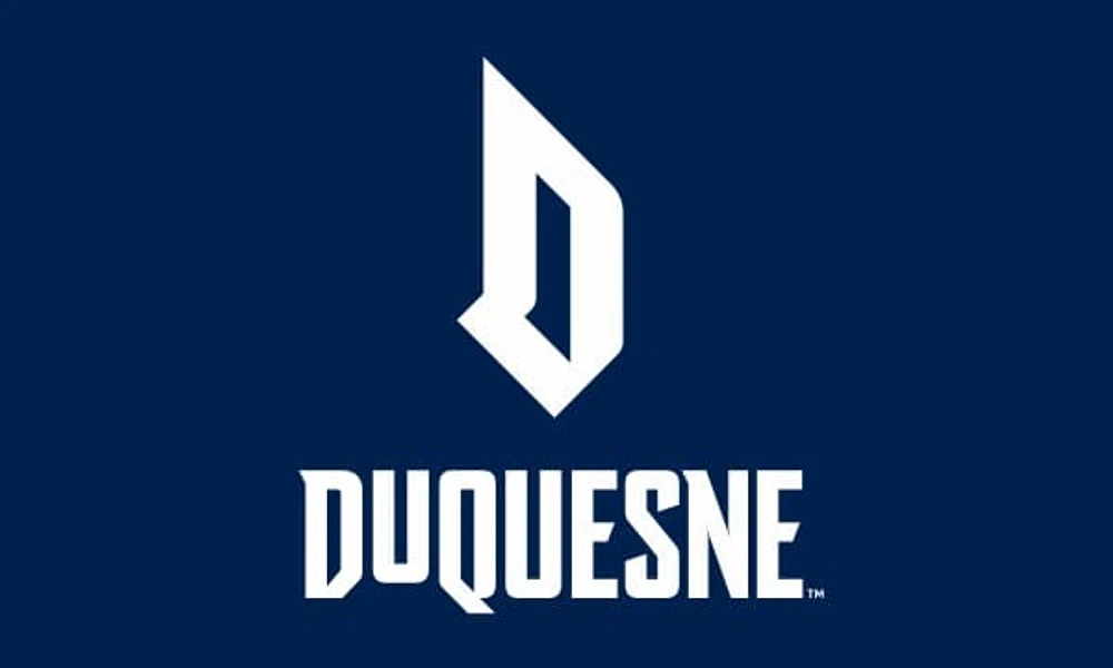 Duquesne Dukes Basic Logo Silk Screen Grommet Flag - Navy Blue
