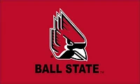 Ball State Cardinals Wordmark 3x5 Ft Red Silk Screen Grommet Flag - Red