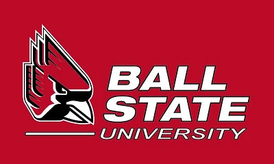 Ball State Cardinals 3x5 Ft Red Silk Screen Grommet Flag - Red