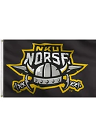 Northern Kentucky Norse 3x5 Team Logo Grommet Silk Screen Grommet Flag - Black
