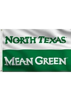 North Texas Mean Green 3x5 Panel Grommet Silk Screen Grommet Flag - Green