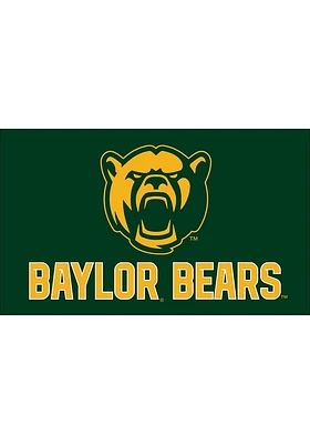 Baylor Bears Script 3x5 Ft Silk Screen Grommet Flag - Green