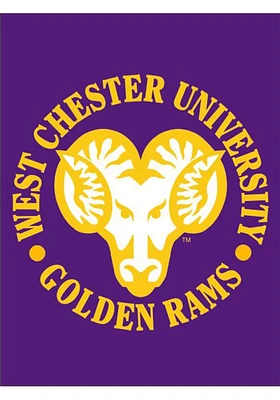 West Chester Golden Rams 30x40 Purple Silk Screen Banner - Purple