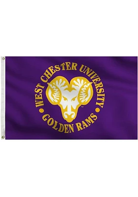 West Chester Golden Rams 3x5 Purple Grommet Silk Screen Grommet Flag - Purple