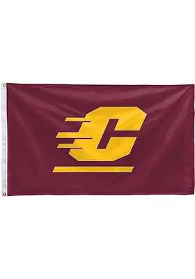 Central Michigan Chippewas 3x5 Maroon Grommet Silk Screen Grommet Flag - Red