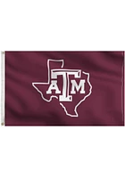 Texas A&M Aggies 3x5 Maroon State Grommet Silk Screen Grommet Flag - Maroon