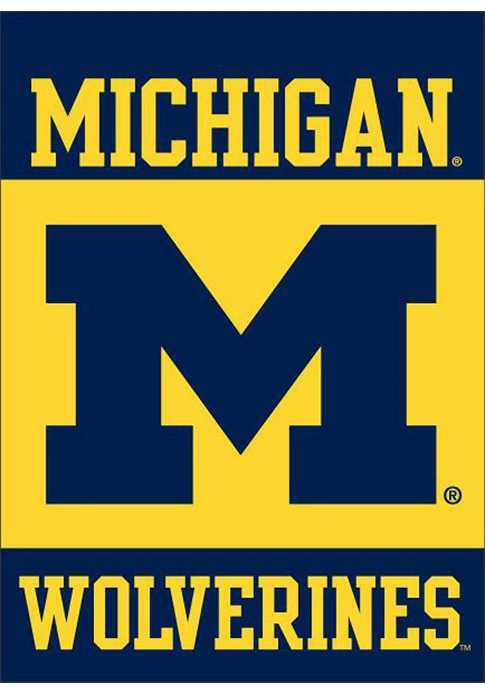 Michigan Wolverines 30x40 Silk Screen Banner - Blue