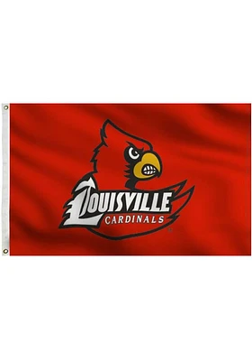 Louisville Cardinals 3x5 Grommet Silk Screen Grommet Flag