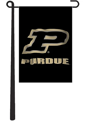 Purdue Boilermakers Team Logo Garden Flag - Black
