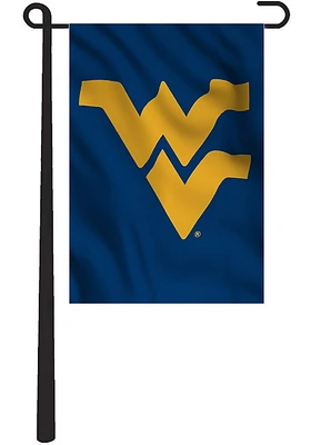 West Virginia Mountaineers Team logo Garden Flag - Navy Blue