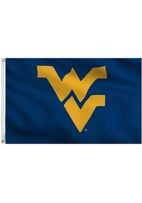 West Virginia Mountaineers Team Logo Grommet Silk Screen Grommet Flag - Navy Blue