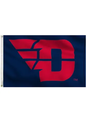 Dayton Flyers Team Logo Blue Silk Screen Grommet Flag