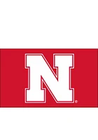 Nebraska Cornhuskers Team Logo Grommet Red Silk Screen Grommet Flag - Red