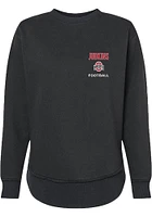 Quinshon Judkins  Rally Ohio State Buckeyes Womens Black NIL Embroidered Crew Sweatshirt