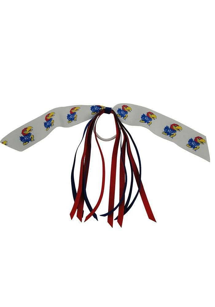 Kansas Jayhawks Pony Streamer Kids Hair Ribbons