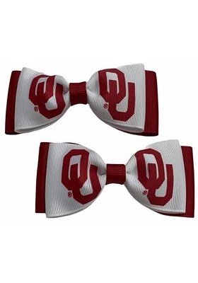 Oklahoma Sooners Clippie Bow Baby Hair Barrette