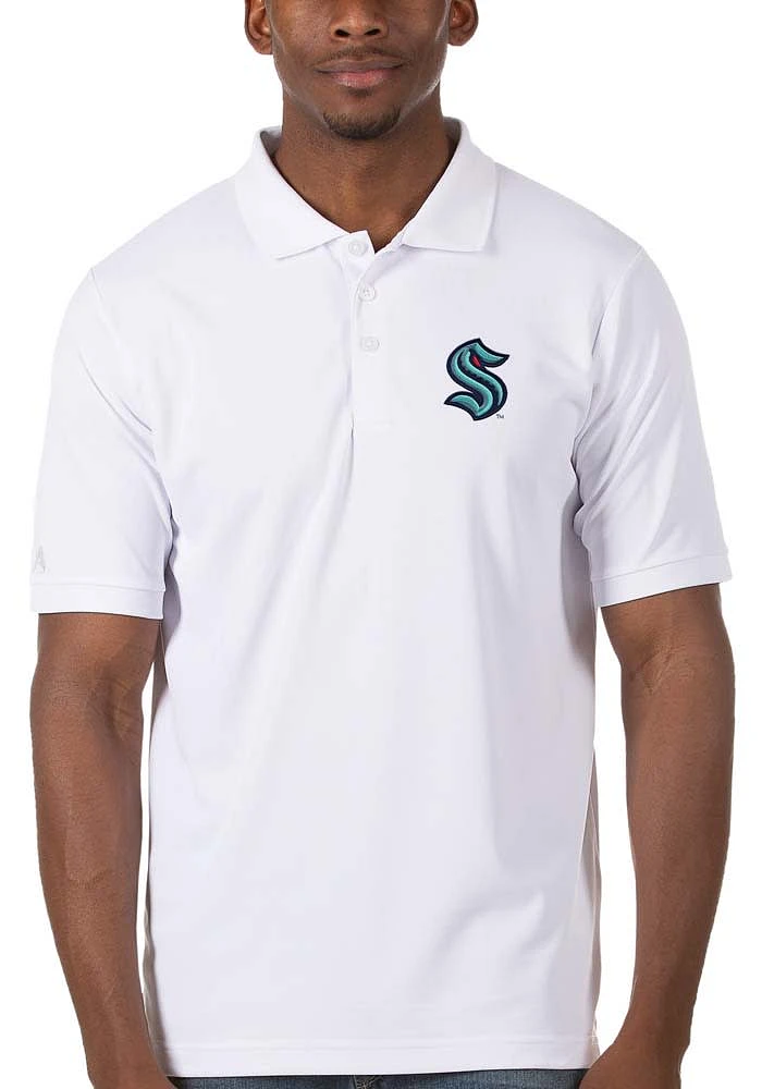 Antigua Seattle Kraken Mens Pique Short Sleeve Polo