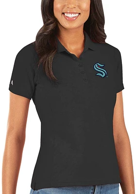 Antigua Seattle Kraken Womens Pique Short Sleeve Polo Shirt